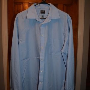Men's Blue Business Button-down Long Sleeve Shirt
